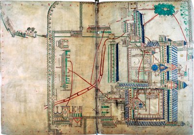 Plan of the Water Supply System to Canterbury Cathedral by Unbekannt