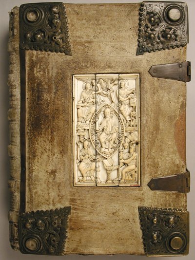 Plaque with Christ in Majesty and the Four Evangelists by Unbekannt