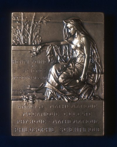 Plaquette commemorating the death of Henri Poincare, French mathematician by Unbekannt