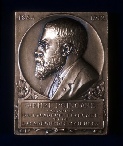 Plaquette commemorating the death of Henri Poincare, French mathematician by Unbekannt