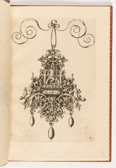 Plate 4, from Designs for Necklaces, Pendants and Earrings of the Highest Skill, the Final Work by Joannis Collaert by Unbekannt