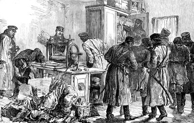 Police Discovering a Nihilist Printing Press, St Petersburg, Russia, 1887 by Unbekannt
