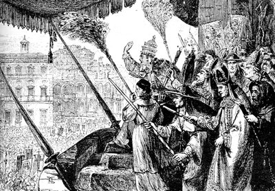 Pope Leo X Excommunicating Martin Luther as a Heretic, Rome, 1521 by Unbekannt