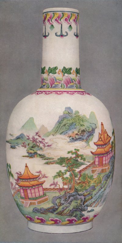 Porcelain Bottle in the Ku Yueh Hsuan Style, Ch