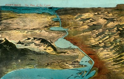 Port-Said - The Plan of the Canal by Unbekannt