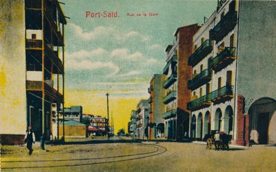 Port-Said. Rue de la Gare, c1900 by Unbekannt