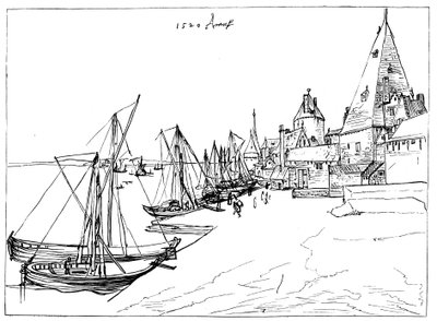 Port of Antwerp in 1520 by Unbekannt
