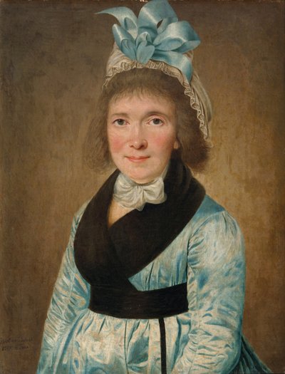 Portrait of a Woman in a Blue Dress by Unbekannt