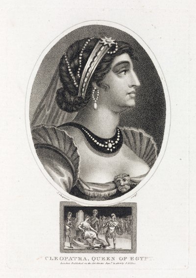 Portrait of Cleopatra with a Scene Depicting Her Accession to the Throne of Egypt by Unbekannt