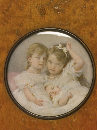 Portrait Miniature of Grand Duchesses Olga, Tatiana and Maria of Russia by Unbekannt