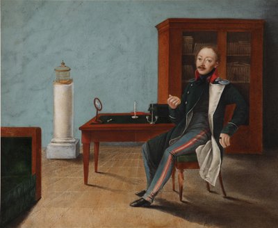 Portrait of Alexander Stepanovich Talyzin 1795-1858 in His Studio, 1820s by Unbekannt