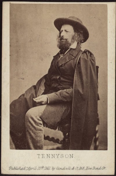 Portrait of Alfred, Lord Tennyson 1809-1892, 1861 by Unbekannt
