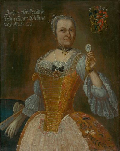 Portrait of Barbora Horváthová-Stančičová with a Watch by Unbekannt