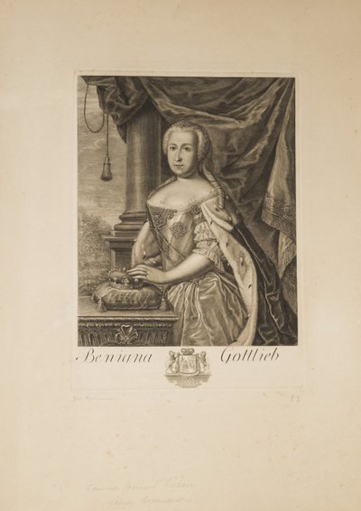 Portrait of Benigna Gottlieb von Biron, 1703-1782, Duchess of Courland by Unbekannt