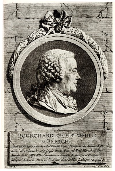 Portrait of Count Burkhard Christoph von Münnich by Unbekannt