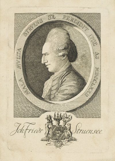 Portrait of Count Johann Friedrich Struensee by Unbekannt