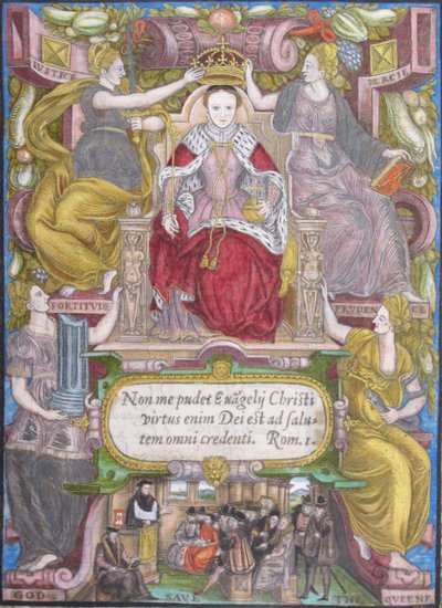 Portrait of Elizabeth I of England with Crown by Unbekannt