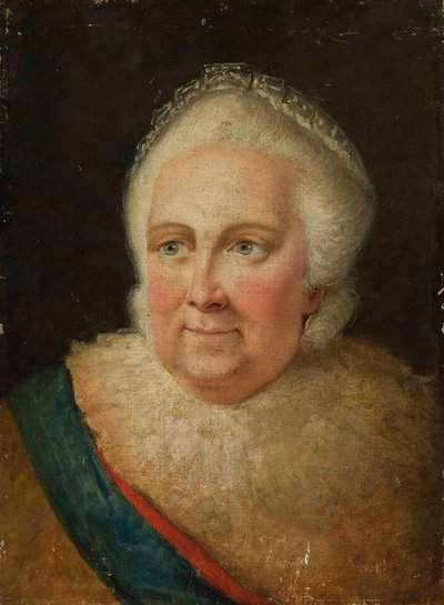 Portrait of Empress Catherine II 1729-1796, End 1790s by Unbekannt