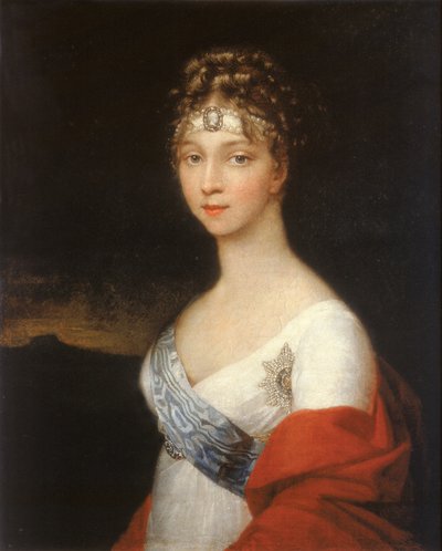 Portrait of Empress Elizabeth Alexeievna, Princess Louise of Baden 1779-1826 by Unbekannt