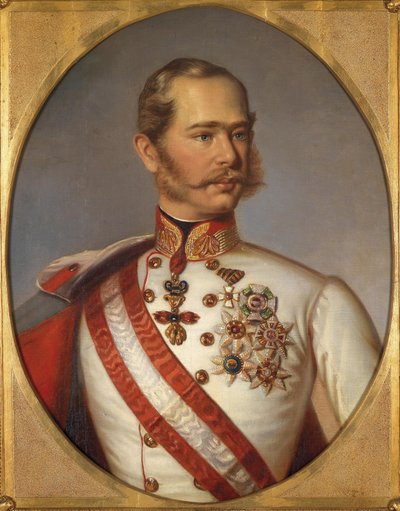 Portrait of Franz Joseph I of Austria, ca 1855 by Unbekannt