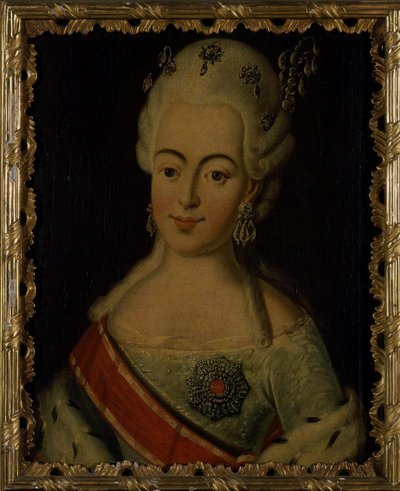 Portrait of Grand Duchess Natalia Alexeyevna of Russia 1755-1776, Princess Wilhelmina Louisa of Hesse by Unbekannt