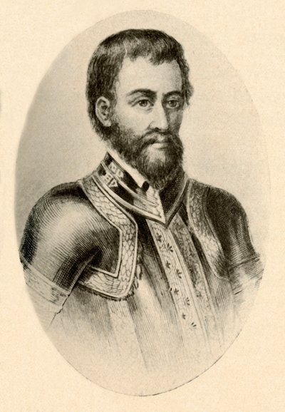 Portrait of Hernando De Soto, showing Spanish Armour of the 16th century by Unbekannt