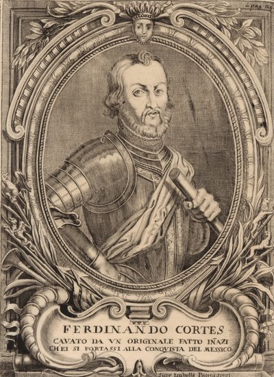 Portrait of Hernán Cortés, 1485-1547 by Unbekannt