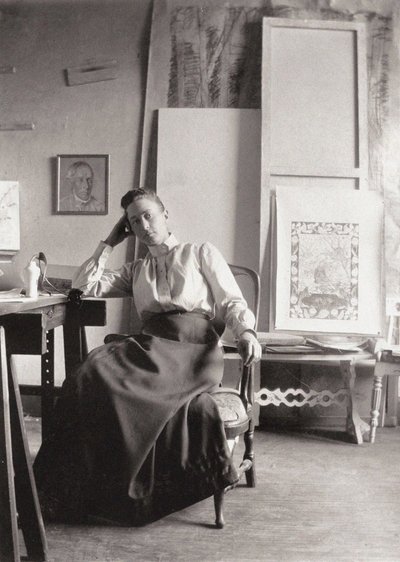 Portrait of Hilma af Klingt 1862-1944, c. 1900 by Unbekannt