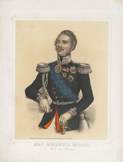 Portrait of Ivan Fyodorovich Paskevich, Count of Erivan, Viceroy of the Kingdom of Poland by Unbekannt
