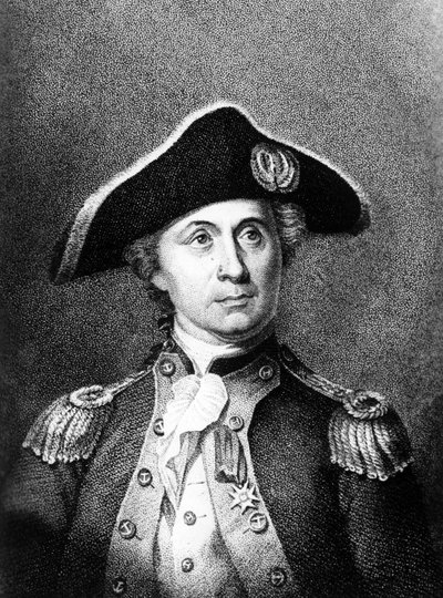 Portrait of John Paul Jones, Scottish sailor who took part in the American Revolution by Unbekannt