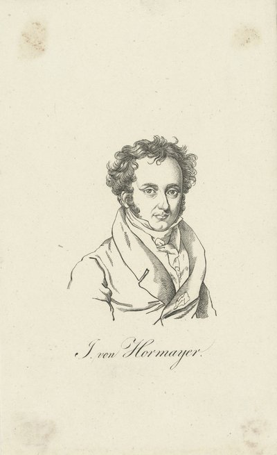 Portrait of Joseph Hormayr, Baron zu Hortenburg by Unbekannt