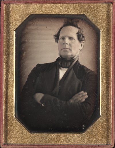 Portrait of Man Leaning Away from Camera, Late 1840s by Unbekannt