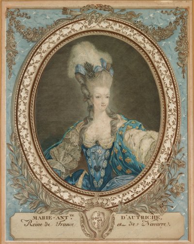 Portrait of Marie Antoinette 1755-1793 by Unbekannt