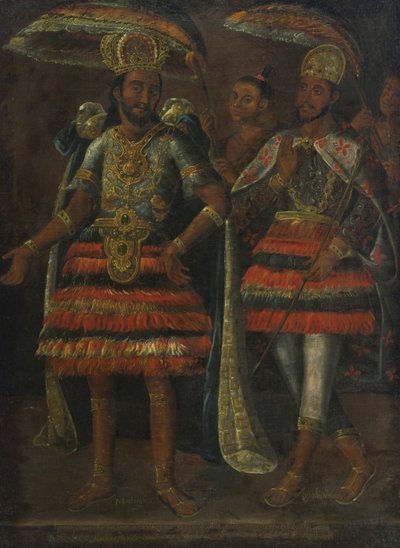 Portrait of Moctezuma and Cuauhtémoc by Unbekannt