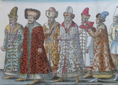 Portrait of Moscow Monarchs Ivan III, Vasili III Ivanovich, Ivan IV of Russia and Entourage by Unbekannt
