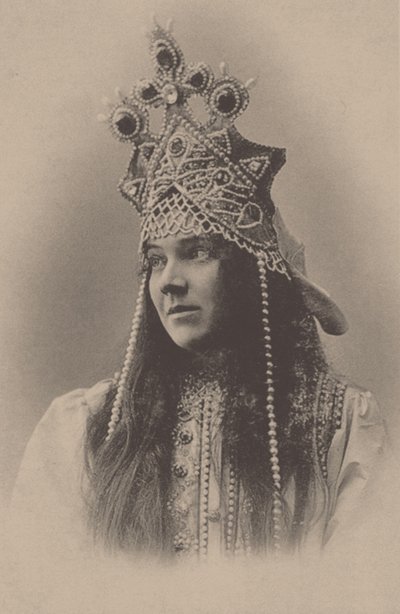 Portrait of Nadezhda Ivanovna Zabela-Vrubel as Marfa in the opera The Tsar