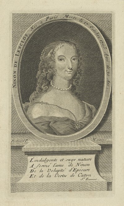Portrait of Ninon de Lenclos by Unbekannt
