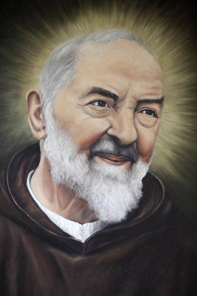 Portrait of Padre Pio in Apulia, Alberobello, Italy by Unbekannt