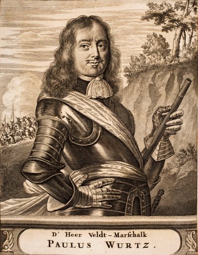 Portrait of Paul Würtz 1612-1676 From: Schauplatz des Krieges by Unbekannt