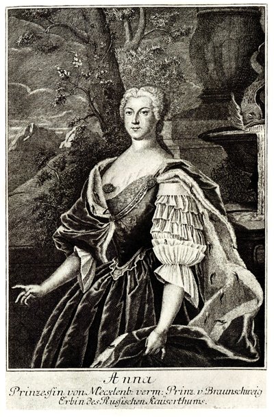 Portrait of Princess Anna Leopoldovna, 1718-1746, Tsar Ivan VI