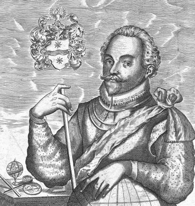 Portrait of Sir Francis Drake. Frontispiece from The World Encompassed, 1628 by Unbekannt