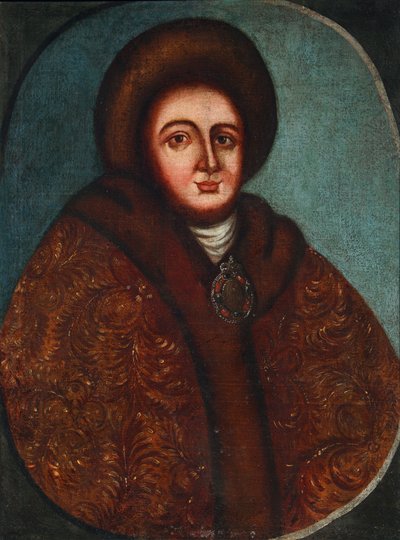 Portrait of Tsarina Evdokiya Feodorovna Lopukhina, the wife of tsar Peter I of Russia by Unbekannt