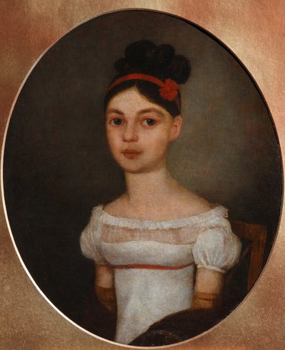 Portrait of Yelizaveta Fyodorovna Ozerova, née Zagryazyskaya 1800-1885, 1815 by Unbekannt