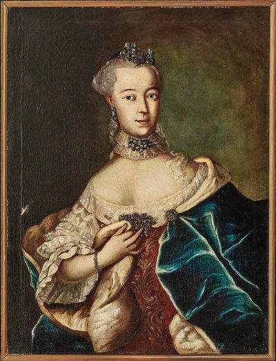 Portrait of Friederike Caroline von Sachsen-Coburg-Saalfeld, Margravine of..., 18th century by Unbekannt