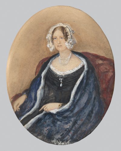 Portrait of a Lady in a White Bonnet and a Cape by Unbekannt
