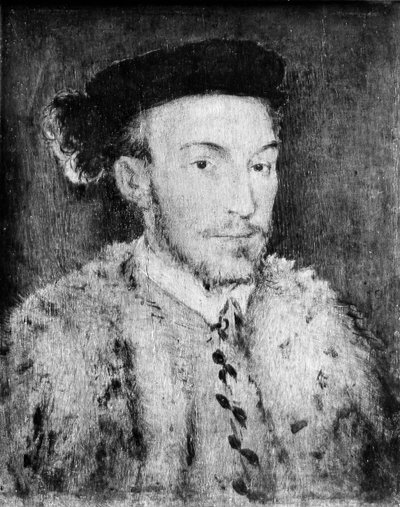 Portrait of a Man in a White Fur Coat by Unbekannt