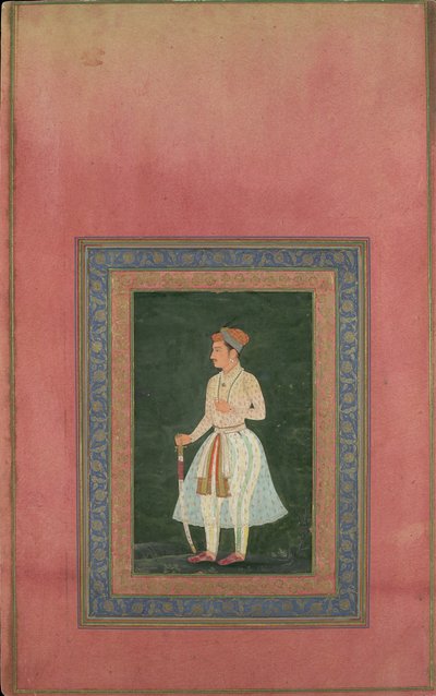 Portrait of a Noble in Gauzy White Costume, Folio from the Davis Album by Unbekannt