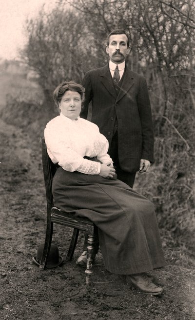 Portrait of a Couple Outdoors by Unbekannt