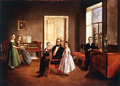 Portrait of a Family in an Interior by Unbekannt