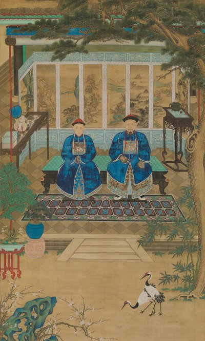 Portrait of an Imperial Censor and His Wife, late 18th-early 19th century by Unbekannt